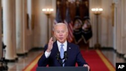 美国总统拜登在白宫发表讲话(2021年8月31日)