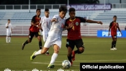 မြန်မာ ယူ-၂၂ အသင်း နဲ့ တီမောလက်စတေအသင်း ကစားစဉ် ( ဓါတ်ပုံ -Myanmar Football Federation)