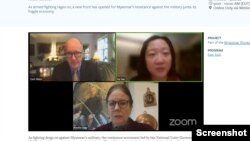 Stimson Center ဆွေးနွေးပွဲ ( Webinar Screenshot )