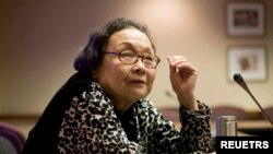 资料照片:高耀洁医生。她是揭露河南艾滋病大规模感染的斗士,多次获得国际妇女及人权组织奖项。高医生于12月10日在纽约家中去世,享年95岁。