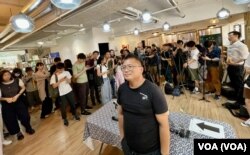 即将卸任的香港记者协会主席陈朗升,6月22日周年会员大会结束后会见传媒。