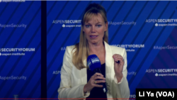 2024年7月16日,阿斯彭战略集团及阿斯彭安全论坛的执行主任安雅·曼纽尔(Anja Manuel)在有关中国构成的挑战上的讨论会上发言。