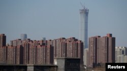 资料照:北京的一处居民楼群。(2017年12月16日)