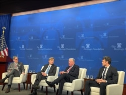 华盛顿智库传统基金会1月24日发布《2024年美国军事实力指数》报告并举办线下讨论会。(美国之音记者薛小山拍摄)