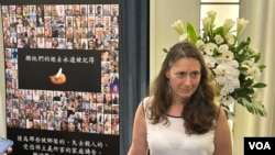 资料照:以色列驻台湾代表游玛雅(Maya Yaron)针对以哈战争召开最新情势说明会。(2023年10月26日)