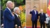 Tổng bí thư Việt Nam Nguyễn Phú Trọng tiếp đón Tổng thống Mỹ Joe Biden (ảnh trái) và Chủ tịch Trung Quốc Tập Cận Bình (ảnh phải) trong năm nay khi cả Washington và Bắc Kinh đểu muốn tăng cường quan hệ với Hà Nội.