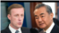 美国国家安全顾问杰克·沙利文（Jake Sullivan）(左）和中国外交部长王毅。