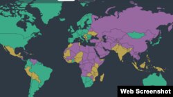 自由之家全球自由指数示意图
