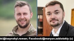 Народні депутати Роман Лозинський та Марʼян Заблоцький спілкуються з американцями у Флориді.