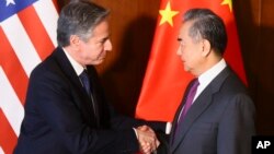 美国国务卿布林肯与中国外长王毅在慕尼黑安全会议期间举行会晤。(2024年2月16日)