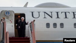 美国财长耶伦抵达北京。(2023年7月6日)