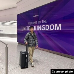 已经解散的香港学生组织“学生动源”前召集人钟翰林在英国时间12月27日晚上到达伦敦,并申请政治庇护。 (照片来源:钟翰林脸书网页)