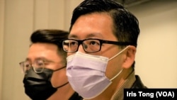 林卓廷与另外6名男子被控7-21暴动罪10月16日在区域法院开审,所有被告不认罪 (美国之音/汤惠芸)