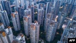 中国重庆市的高层居民楼。(2024年3月19日)