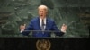 Presiden AS Joe Biden berpidato di hadapan Sidang Majelis Umum ke-78 PBB di markas PBB di New York, Selasa, 19 September 2023. (Foto: AFP/Timothy A. Clary)