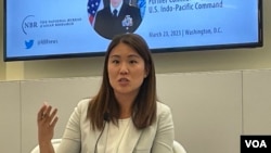 国际咨询公司鲍尔亚洲集团高级主任马翊庭。(2023年3月23日,美国之音锺辰芳拍摄)