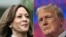 Kombinasi foto yang menampilkan Kamala Harris, Wakil Presiden AS, dan Mantan Presiden AS, Donald Trump. (Foto: AFP/Brendan Smialowski dan Patrick T. Fallon)