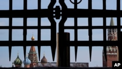 资料照:莫斯科红场被封闭的景象。(2023年6月25日)