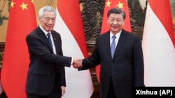 中国领导人习近平在北京会晤到访的新加坡总理李显龙。(资料照片,2023年3月31日)