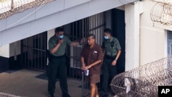 资料照片:在香港赤柱监狱的黎智英。(2023年7月28日)