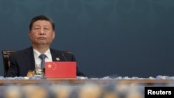 资料照:中国领导人习近平在哈萨克斯坦首都阿斯塔纳出席上海合作组织峰会。(2024年7月4日)