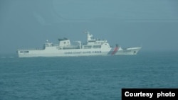 资料照片:台湾海巡署发布进入金门禁限制水域的中国海警船。(2024年5月6日,台湾海巡署金马澎分署提供。)