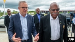 澳大利亚总理阿尔巴尼斯访问斐济。(2023年3月18日)