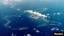 资料照:印度洋中部查戈斯群岛最大的岛屿迪戈加西亚岛是美国一主要军事基地的所在岛屿。