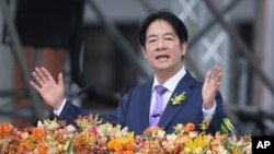 资料照片:台湾总统赖清德发表就职演说。(2024年5月20日)