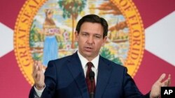 资料照片:佛罗里达州州长罗恩·德桑蒂斯(Ron DeSantis)。