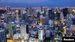 资料照片:泰国曼谷的高楼大厦。(2023年7月3日)