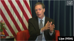 美国时间2023年10月11日,美国驻华大使伯恩斯在美中关系全国委员会主办的第17届“众论中国”(China Town Hall)论坛上谈美中关系。