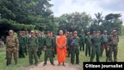 ကန့်ဘလူနဲ့ ကျွန်းလှမြို့နယ်တွင်း ဦးဝါသဝ ဦးဆောင်တဲ့ ပျူစောထီးတပ်ဖွဲ့ (Photo: C J)
