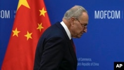 美国国会参议院多数党领袖查克·舒默在北京访问。(2023年10月9日)