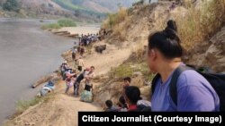 ကရင်ပြည်နယ်မြဝတီခရိုင်တွင်း စစ်ကောင်စီတပ်တွေနဲ့ ကရင်အမျိုးသားလွတ်မြောက်ရေးတပ် ပြည်သူ့ကာကွယ်ရေးတပ်စတဲ့ပူးပေါင်းတပ်ဖွဲ့တွေရဲ ့နှစ်ဘက်တိုက်ပွဲကြောင့် သောင်ရင်းမြစ်ကမ်းပါးဘေး ရွှေ့ပြောင်းနေထိုင်နေရတဲ့ စစ်ရှောင်များ