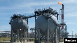 俄罗斯萨哈林能源公司在远东库页岛运营的液化天然气厂。(2023年3月20日)