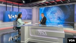 台湾民众党主席柯文哲接受美国之音专访。(2023年4月21日)