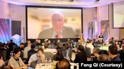 美国哈佛大学甘乃迪政府学院教授约瑟夫・奈伊(Joseph Nye)(美国之音特约记者方琦摄影)