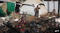 加沙阿克萨(Al-Aqsa)医院8月4日受到以军空袭后。