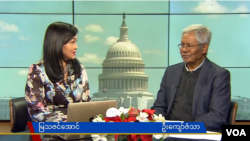 မမြသဇင်အောင်နှင့် အယ်ဒီတာ ဦးကျော်ဇံသာ (အယ်ဒီတာနဲ့ ဆွေးနွေးခန်းအစီအစဉ်မှာ)