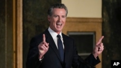 资料照:美国加州州长纽森