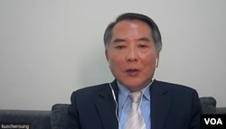 位于台北的政治大学国关中心研究员宋国诚(美国之音视频采访截图)。