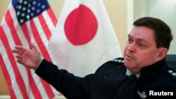 美国太空军作战部长萨尔茨曼中将(Lt.General Chance Saltzman)在东京接受路透社采访。(2023年9月25日)