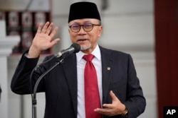 印度尼西亚贸易部长祖尔基夫利·哈桑(Zulkifli Hasan)。