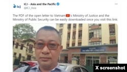 ICJ công bố thư ngỏ đề ngày 13/3/2023 lên tiếng về trường hợp LS Đặng Đình Mạnh bị điều tra, thẩm vấn với cáo buộc "Lợi dụng quyền tự do, dân chủ". Twitter ICJ Châu Á - Thái Bình Dương.