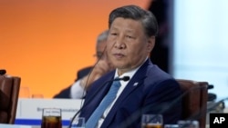 中国领导人习近平在加州旧金山出席APEC峰会。(2023年11月16日)