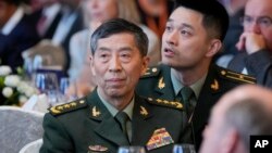 中国国防部长李尚福在新加坡出席香格里拉对话。(2023年6月2日)