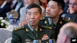中国国防部长李尚福在新加坡出席香格里拉对话。(2023年6月2日)