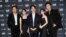 Lee Byung-hun, Park Ji-hoo, Um Tae-hwa, Park Bo-young, dan Park Seo-joon saat menghadiri acara pemutaran perdana"Concrete Utopia" untuk Amerika Utara di ajang Toronto International Film Festival di Kanada (REUTERS)
