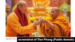 Ảnh tư liệu - Đại đức Thích Trúc Thái Minh (bìa trái), chùa Ba Vàng, Quảng Ninh tổ chức nhiều hoạt động khiến dư luận bức xúc trong thời gian dài.